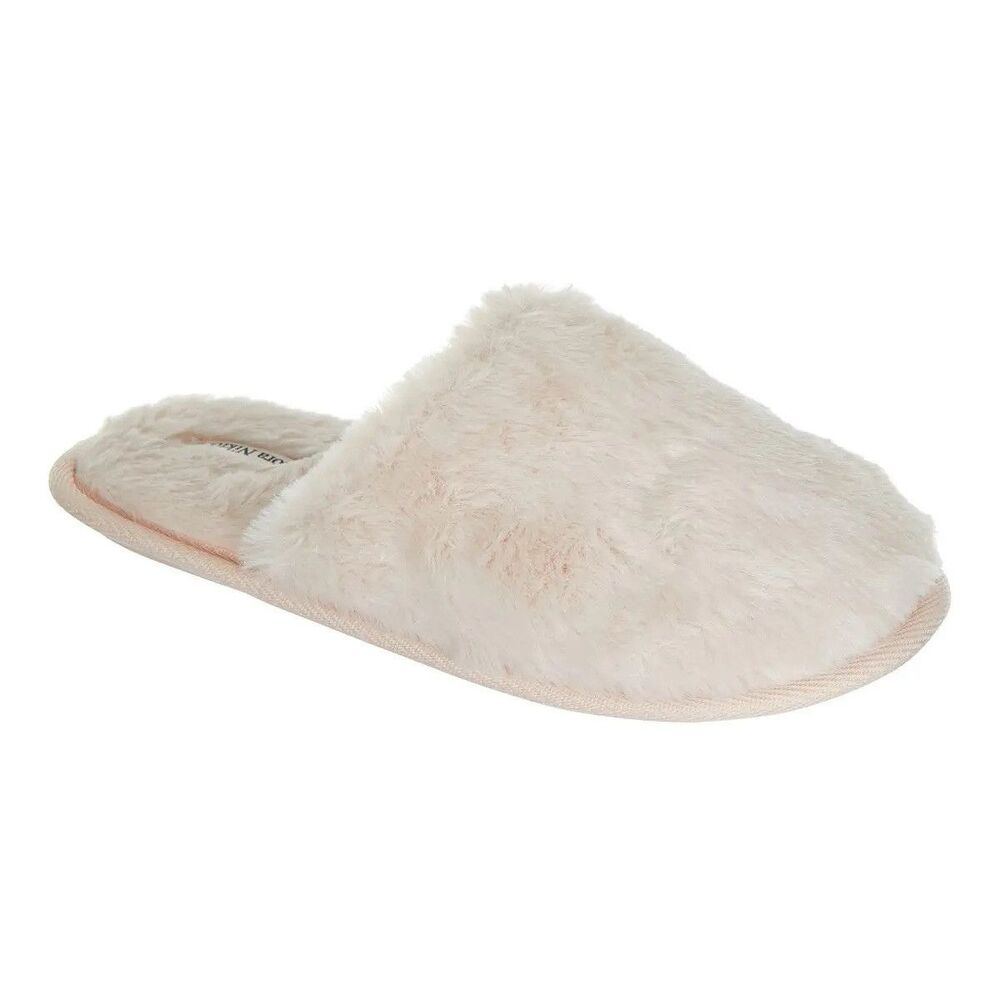 Flora Nikrooz Victoria Faux Fur Teddy Slippers Womens Size S 5-6 Pale Pink